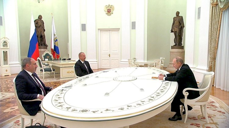 Совместное заявление о развитии Карабаха подписали Путин, Алиев и Пашинян