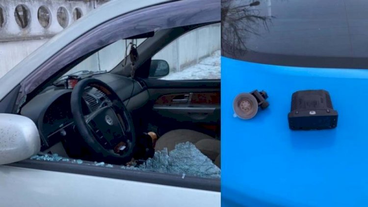 Вор, пытавшийся украсть видеорегистратор, попал на видео