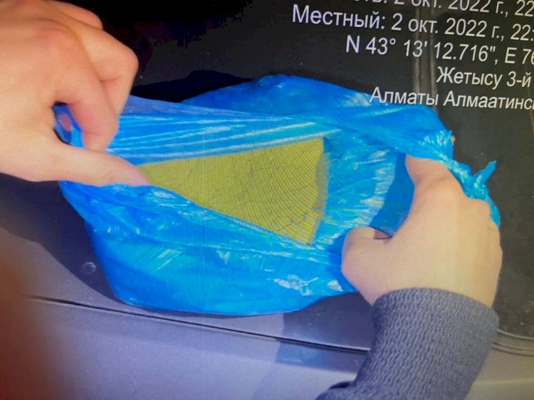Алматинские полицейские изъяли особо крупную партию гашиша