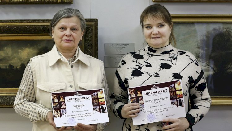 В Алматы открылась совместная выставка Елены Паниной и Дианы Шайхеслямовой