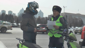 Рейд по новым правилам эксплуатации мопедов прошел в Алматы