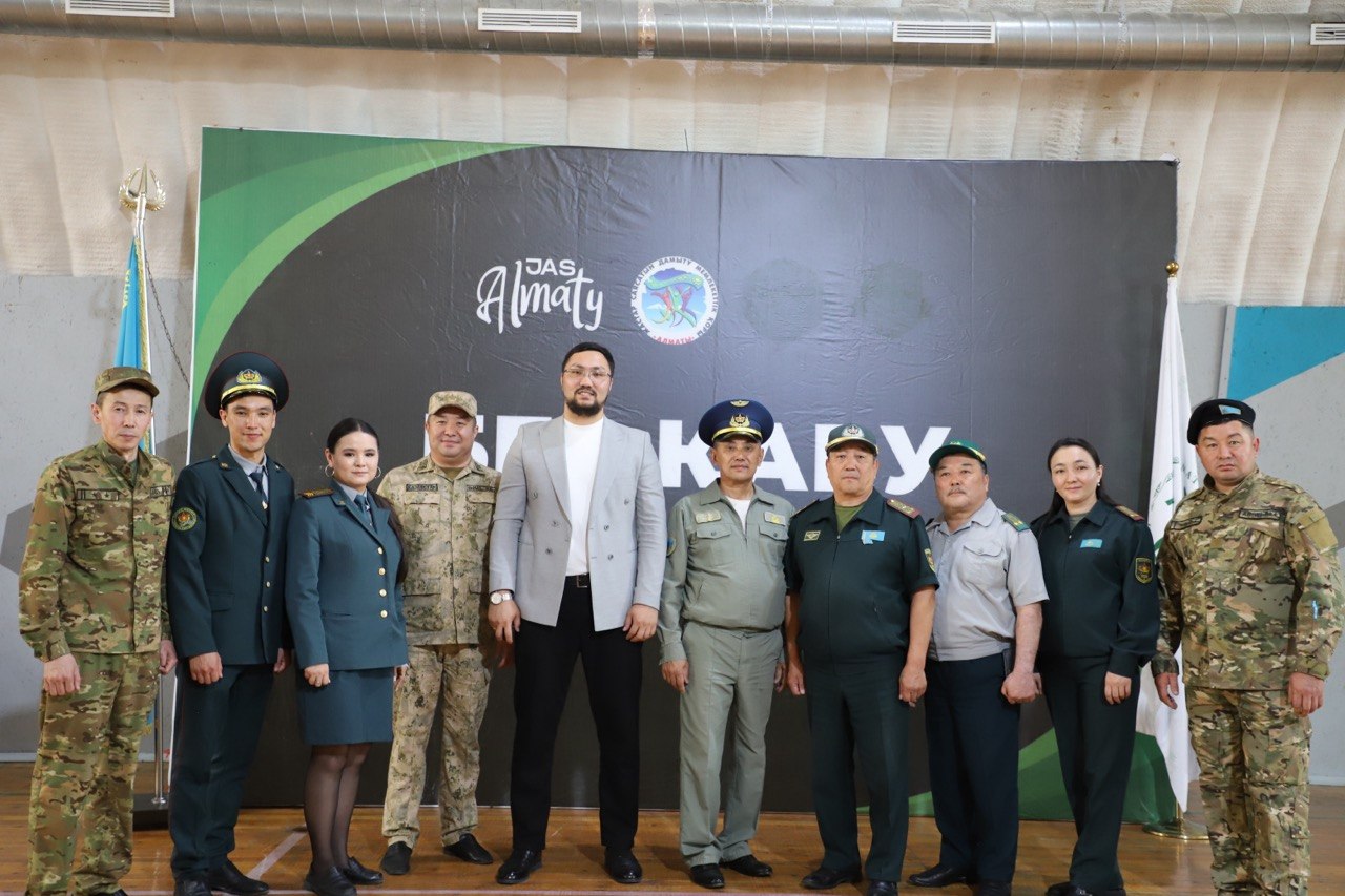 Студенты колледжей Алматы приняли участие в военно-патриотической эстафете