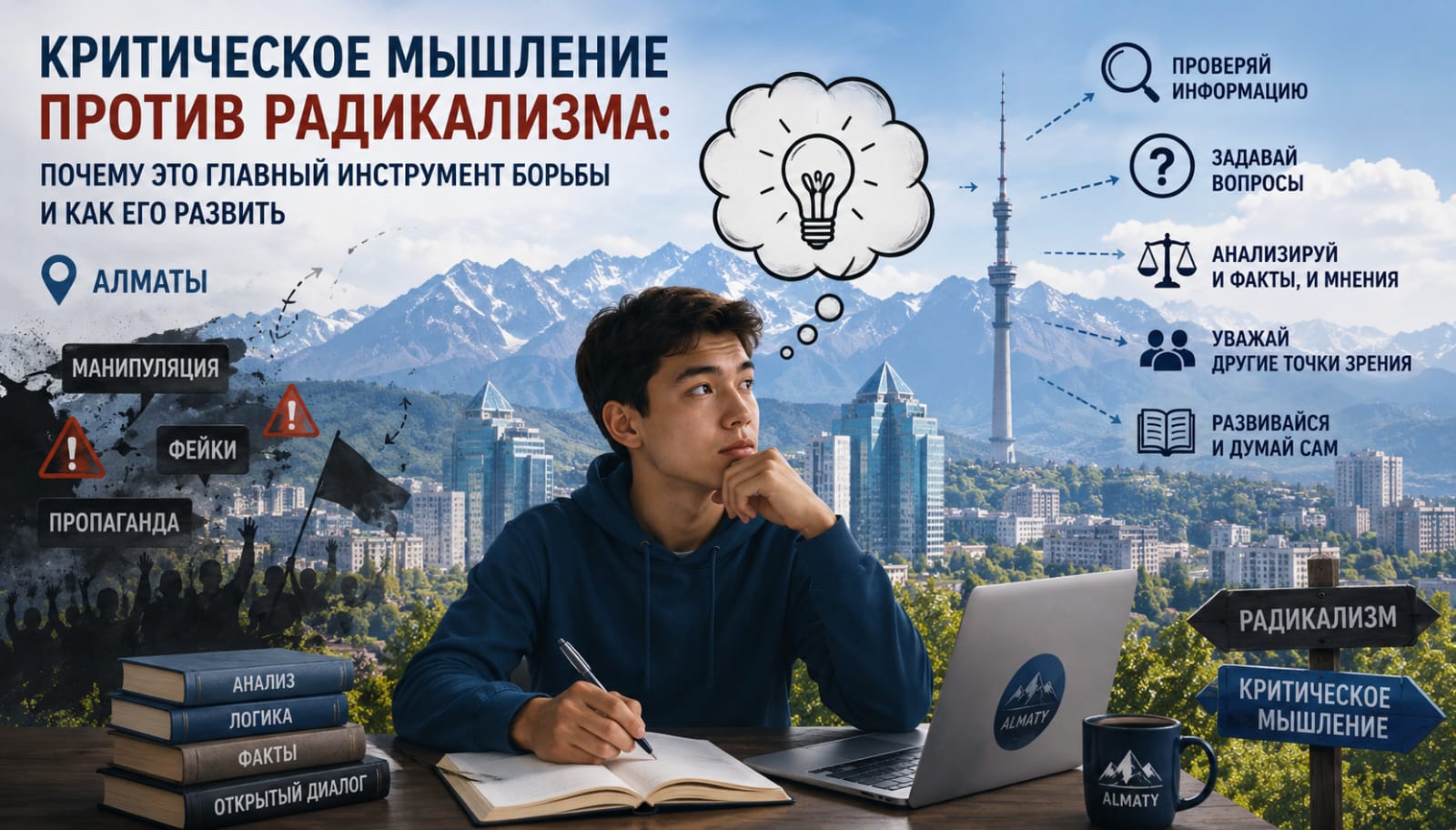 Критическое мышление против радикализма: почему это главный инструмент борьбы и как его развить 