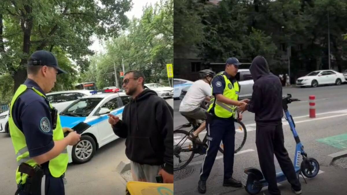 Полиция выявляет нарушения среди пользователей электросамокатов в Алматы