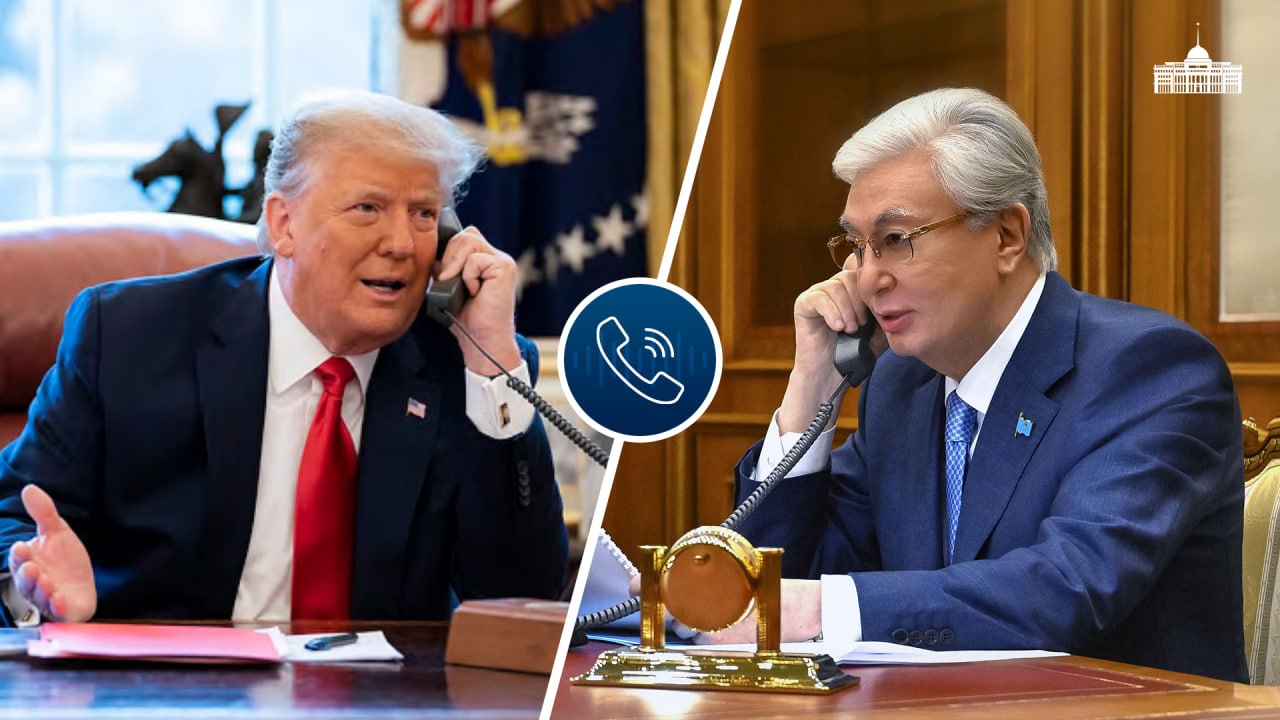 Глава государства провел телефонный разговор с Президентом США