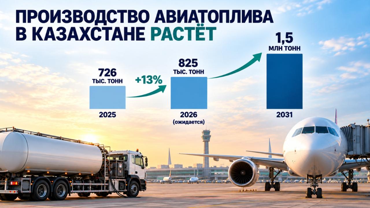 Казахстан планирует перевыполнить план по производству авиатоплива